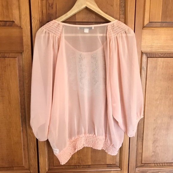 BOHO peach blouse medium - Picture 3 of 6